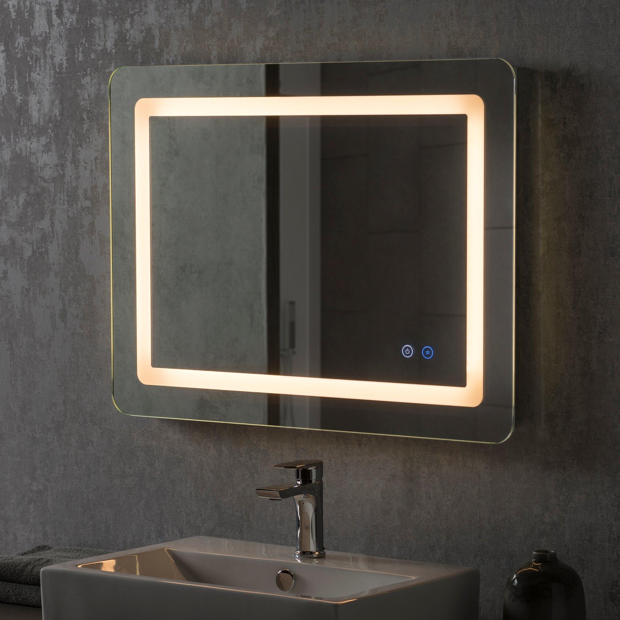 LED Bathroom mirror 80(w) x 60cm(h) Dimmable with Anti-fog